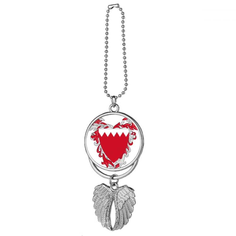 Manama Bahrain National Emblem Silver Wing Car Pendant Decoration