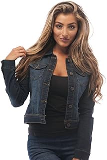 Womens Basic Button Down Denim Jean Jacket