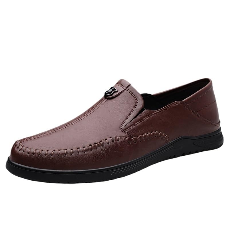 Business Footwear Comfortable Slip on Flats Footwear Men Anti Slip Driving Shoe Patent Leather Handmade Loafers