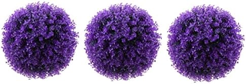 Hoement 3pcs Eucalyptus Grass Ball Artificial Outdoor Plants House Plants Artificial Outdoor Artificial Plants Decorative Boxwood Artificial Boxwood Balls Hanging Topiary Balls Home Decor