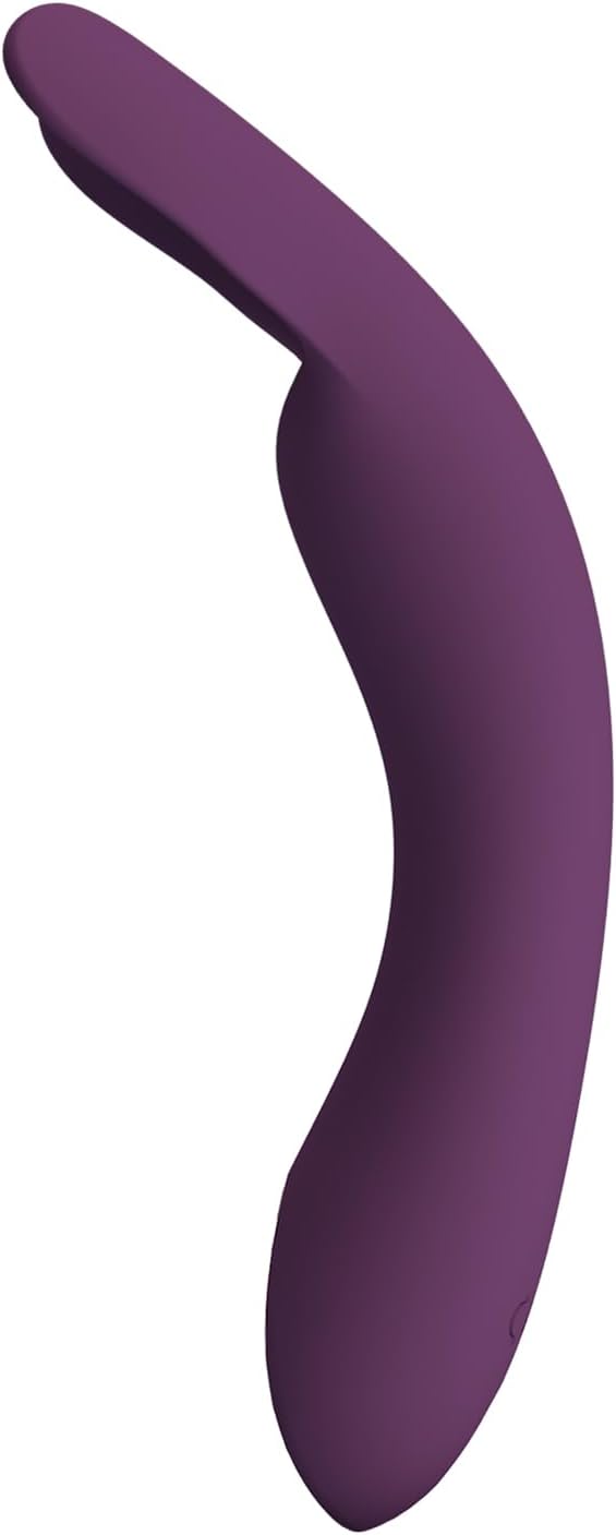 5.47in Soft Silicone Fantasy Curved Clitoral Vibrator with 10 Modes, Mute USB Reusable Nipple Vibrator Adult Sex Toy for Women -Dark Purple