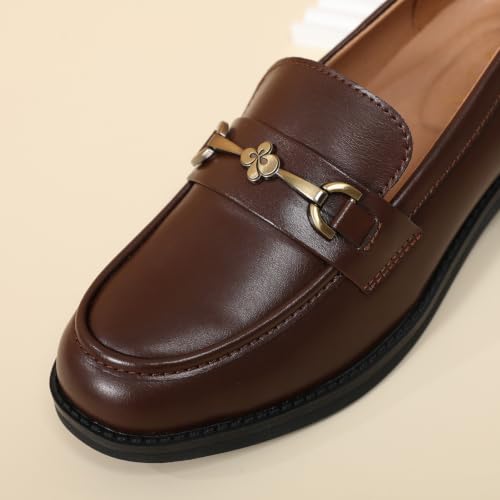 Image of Loafers for Women Womens Shoes Comfortable Dressy Slip On Low Heel Flats
