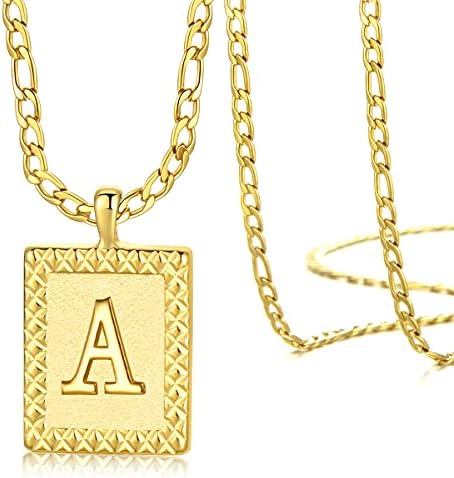 Stainless Steel Letter Pendant Necklace 