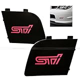 Fog Lamp covers for 2006 2007 Subaru Impreza WRX STI Logo Fog Light Covers Black