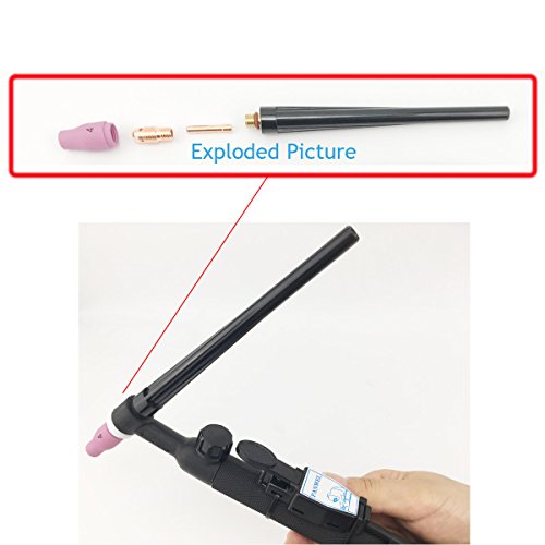 B.w.p Wp-9Fv 125Amps Tig Welding Torch Gun Flexible Head With Gas Valve Control Leather Cover #TOP2