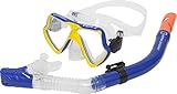 National Geographic Snorkeler & Swim VEA 2 Combo with Mask & Viva 2 Snorkel, Blue/Yellow, Large 2185
