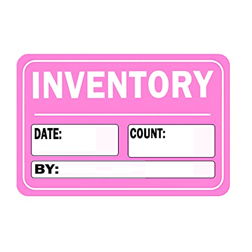 Inventory Warning Label Sticker, 2 x 3 Inch Inventory Organizer Stickers...