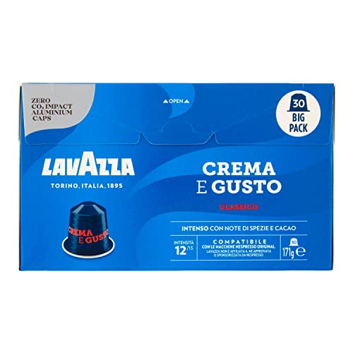 Lavazza 30 Caps Alluminio Crema E Gusto Classico Compatibili Nespresso, 171g