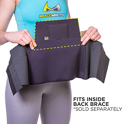 Braceability Neoprene Foam Pressure Pad Insert For Back Brace | Soft & Comfortable Lumbar Padding For Low & Mid Back Support And Targeted Pain Relief (One Size) #TOP2