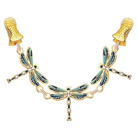 AOAODIMP Gold Dragonfly Sweater Cardigan Clip Metal Dress Clothes Top Cinch Clip Shawl Scarf Collar Brooch Cloak Cape Clasp Jewelry-2 Cover