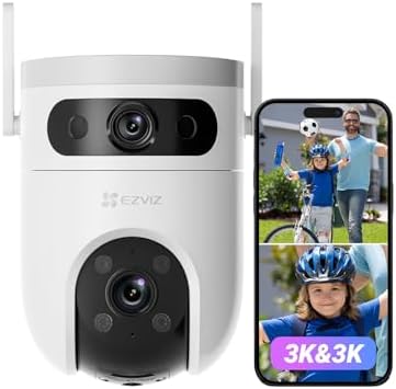 EZVIZ 5MP+5MP Überwachungskamera Aussen WLAN mit Dual-Lens, 2,4 & 5GHz WLAN, 360° Pan & Tilt Überwachung Outdoor, KI-Erkennung, Auto-Tracking, Farbnachtsicht, Wetterfest, 2-Wege-Au