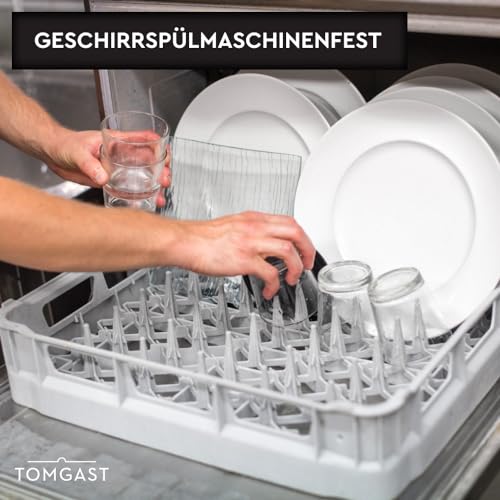 TOMGAST EXCLUSIVE Topf Durchmesser 32 cm | Fassungsvermögen 10 l, Höhe 13 cm | Edelstahl, außen hochglanzpoliert | ergonomischer Griff | Dreischichtboden | Induktion | Spülmaschinenfest