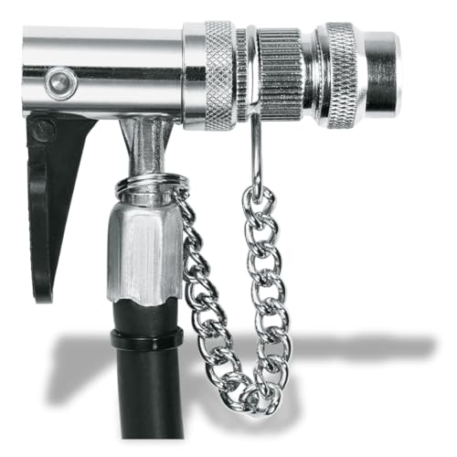 SKS GERMANY Schlauch mit Hebelstecker Ersatzteil für RENNKOMPRESSOR Fahrradpumpenschlauch (Pumpenkopf mit Schlauch, alle Ventilarten, 1170 mm, Gewinde M 8 x 0,75), schwarz