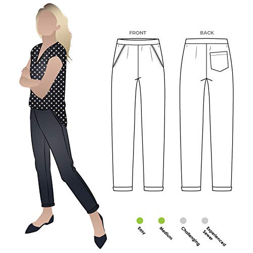 Style Arc Sewing Pattern - Parker Ponte Pant (Sizes 04-16)