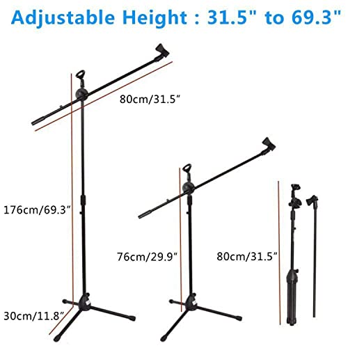 Metal Folding Tripod Boom Microphone Stand - Durable And Portable Design For Enhanced Performance And Convenience #TOP7