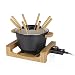 Princess 01.173025.01.001 Fondue Pure Black Con Carcasa De Bambú, Aluminio Fundido a...