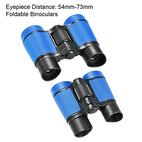 Binoculares compactos plegables 4x30 azul cielo con correa miniatura 3