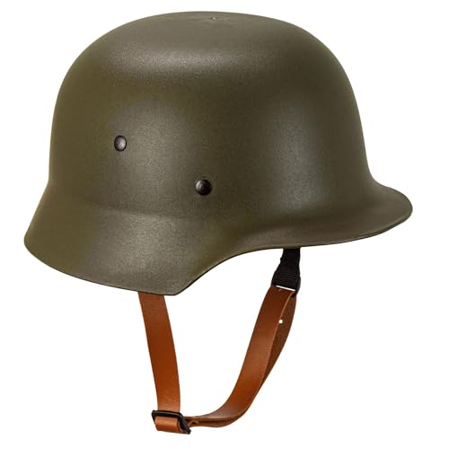 W WIDMANN MILANO Party Fashion - Helm für Soldat Kostüm in Schwarz & Grün, Kostüm Accessoire für Halloween und Karneval