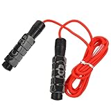 Beavorty Fitness Jump Rope with Dual Bearing, Foam Grip Skipping Rope for Gym Training and Weight Loss Exercise, Weighted Upgrade Version, Black Doodle Design, Adjustable Length for Home