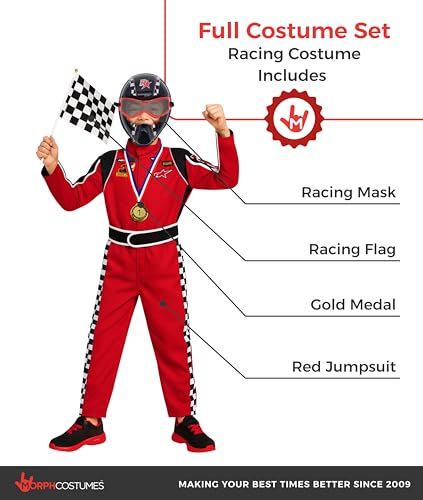Disfraz completo Morph Race Car Driver para niños 3-4 años miniatura 2