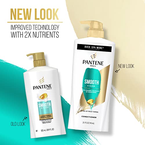 Pantene Conditioner Twin Pack With Hair Treatment Set, Smooth And Sleek For Frizz Control, Safe For Color-Treated Hair #TOP5