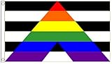 1000 Flags Limited Straight Ally LGBT & Straight Alliance Flag 5'x3' (150cm x 90cm) - Woven Polyester Flag 5'x3' (150cm x 90cm) - Woven Polyester