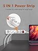 GRIFEMA Ciabatta Multipresa con 5 Prese e Interruttore, 3500 W, 16 A, 1,5 m, Bianco, Protezione Bambini, Prese Orientate a 45°, Evita Consumi Fantasma