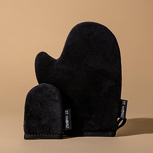 ST. MORIZ MZ57403 Tanning Mitt for adults ideal for everyday use 2-piece gift set, Black Velvet Mitt Duo - Image 2