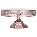 Amalfi Decor 12 Inch Cake Stand, Dessert Cupcake Pastry Candy Display Plate for Wedding Event Birthday Party, Round Metal Pedestal Holder, Rose Gold