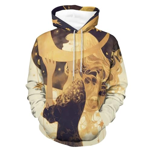 Sweat à capuche lune motif original à offrir pour homme et femme