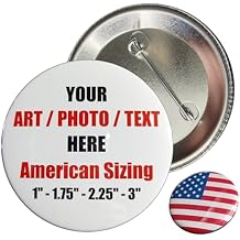 Custom Pins, Buttons - Your Picture, Artwork or Logo - Pinback Badges Personalized