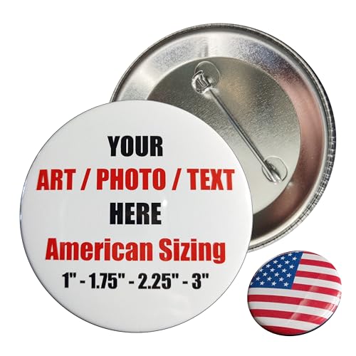 Custom Pins, Buttons - Your Picture, Artwork or Logo - Pinback Badges Personalized (3