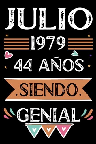CUADERNO, Julio 1979, 44 Años Siendo Genial: Libro de visitas, cuaderno, 110 páginas de felicitaciones, idea de regalo, regalo Para la esposa, novia, mujer, La madre