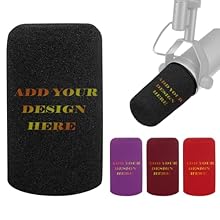Personalized Customization: This microphone cover allows you to customize text and images, giving your device a unique style that enhances your personal brand. Whether for podcasts, live streaming, or music recording, showcase your personality and cr...