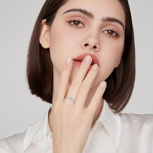 Bague celtique Love en argent 925 et zircone taille 9