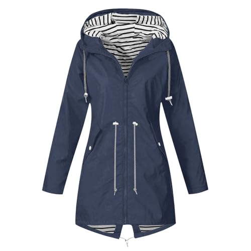 Veste de pluie ample femmes capuche coupe-vent grande taille vêtement pluie et vent