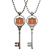 Lieferumfang: 2 x Schlüsselkette (Bronze x 1 / Silber x 1)