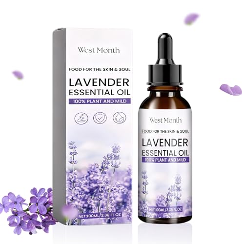 oli essenziali di lavanda, oli essenziali puramente naturali, lavanda, 100 ml, oli profumati per diffusori, umidificatori, relax, produzione di candele, massaggi, bagno (Lavanda-)