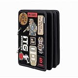 OneTigris Flip-Page Patch Book 11' x 8' with Romovable Metal Ring Binders (Black)