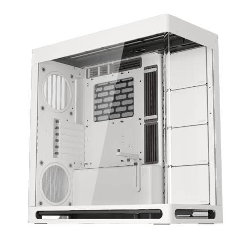 Havn Hs 420 Case Per Pc Mid Tower Atx A Doppia Camera Bianco | Design Ibrido, 11 Ventole Da 140 Mm E 3 Supporti Per Radiatori Da 420 Mm, Gestione Dei 