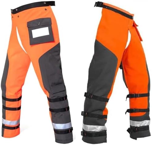 Minhe Protective Chainsaw Pants With 9 Layers And Adjustable Waist Belt Offering Comfort And Safety For Logging Activities(L) - 4