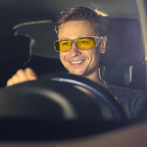 Image of Night Driving Glasses for Men Women Fit Over Sunglasses Anti Glare Polarized HD Night Vision Glasses