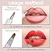Retractable Retractable Dual-ended Lipstick Brush Double-ended Lip Makeup Brush Lip Gloss, Eyeshadow-2PCS (Silver + Pink)