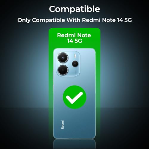 Image of A rtistque Clear Hard Transparent Acrylic Armor Anti-Drop Shockproof TPU Edge Back Cover Case for Redmi Note 14 - Black