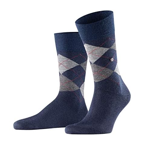 Burlington Edinburgh M SO lana estampado Calcetines Hombre Cover