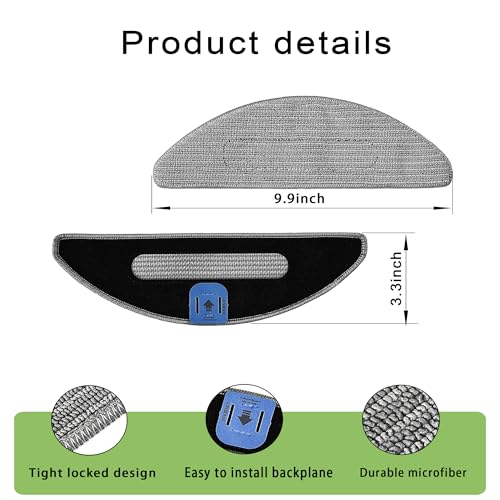 E-HAO Replacement Parts Compatible for iRobot Roomba Combo i5, i5+, j5, j5+ Models, 1 Set Rubber Roller, 3 Reusable Mopping Pads, 3 HEPA Filters and 3 Edge-Sweeping Brushes, VRK08