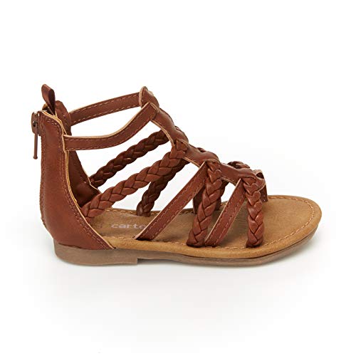 Image of Carter's Girls' Eliana Gladiator Sandals, Brown, SIze US 4
