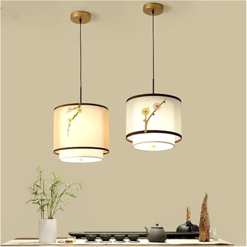 Suspension chinoise en tissu E27 pour l'ambiance zen du salon
