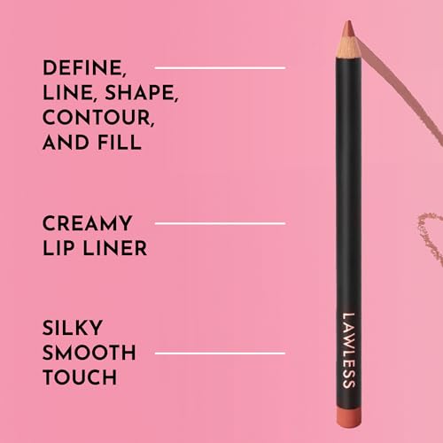 Lawless Forget the Filler Definer Liner - Cinnamon - Premium Lip Liner with Natural Ingredients to Provide a Smooth Look with a Satin Finish, Clean Makeup with Tug-Free Application - 0.04 oz - Thumbnail 3