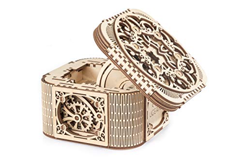 UGears Mechanical Models 3-D Wooden Puzzle - Mechanical Treasure Box